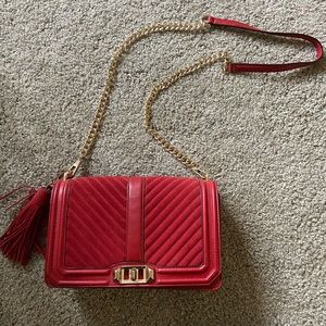 Rebecca Minkoff red crossbody purse